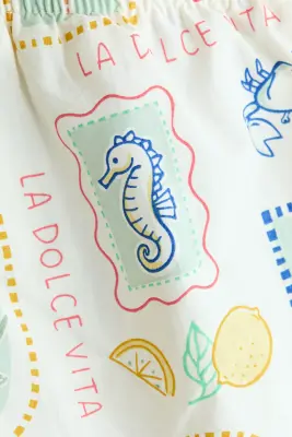 Patterned swim shorts - Blanc/La Dolce Vita