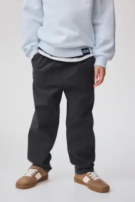 Pantalon en seersucker de coton - Gris foncé