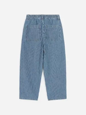 Jean baggy à rayures hickory - Bleu/Blanc