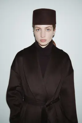 Chapeau en laine - Marron foncé