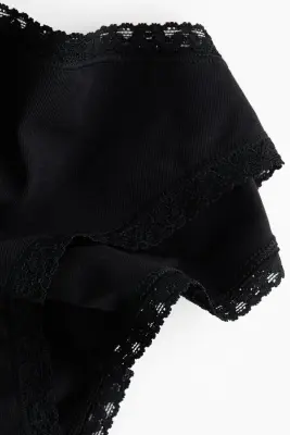 Lot de 5 culottes en coton - Noir