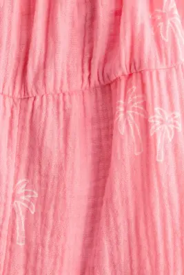 Combinaison en mousseline de coton - Rose/palmiers