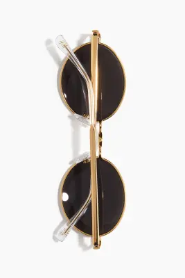 Lunettes de soleil ovales - Doré/noir