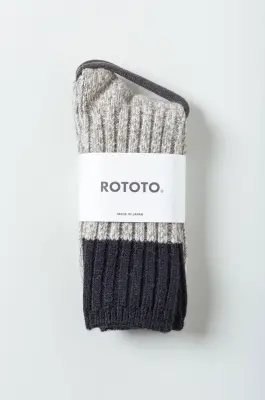 Rototo – MERINO WOOL RAGG SOCKS R1536 – BLACK