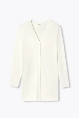 Long cardigan en maille fine