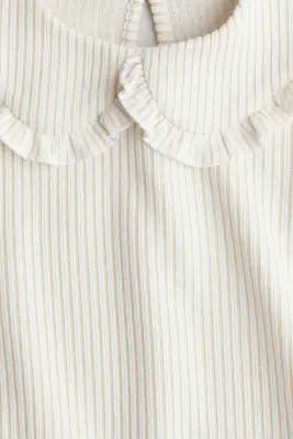 Robe trapèze avec col - Beige