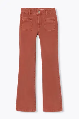 EUGENE pantalon flare en toile