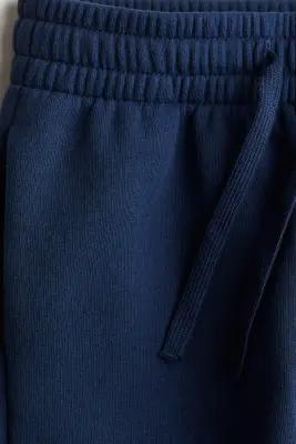 Pantalon jogger à l'intérieur brossé - Bleu marine