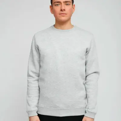 Sweat homme Alex molletonné gris chiné