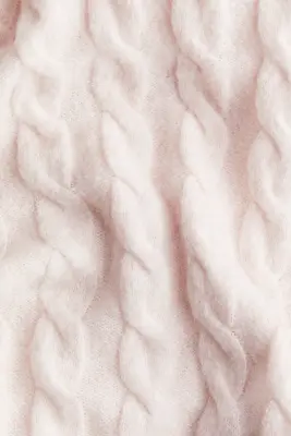 Jupe en maille torsadée - Rose pâle