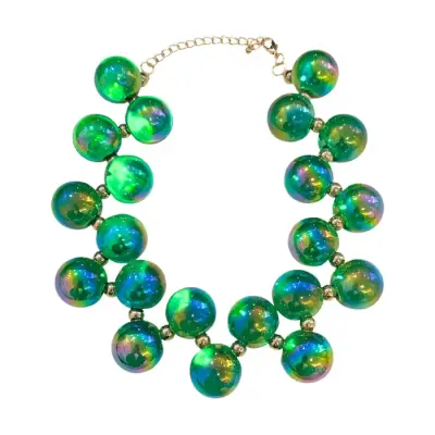 Collier Bulles Vert