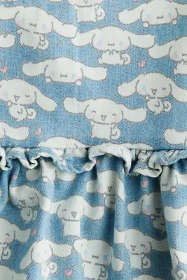 Robe en denim imprimé - Bleu denim/Cinnamoroll
