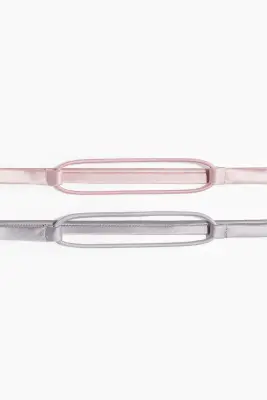 Lot de 2 bandeaux - Rose clair/argenté