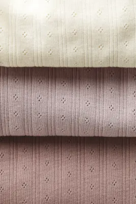Lot de 3 bodies croisés - Rose ancien clair/crème
