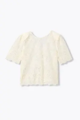 Chemise en guipure recto verso