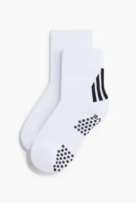 Lot de 2 paires de chaussettes de football - Noir/blanc