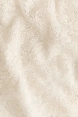 Foulard en dentelle de coton - Crème