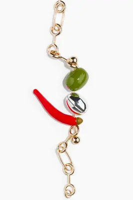 Bracelet avec pendentif barbell - Doré