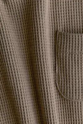 Barboteuse en coton gaufré - Beige foncé