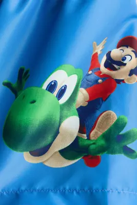 Short de bain imprimé - Bleu/Super Mario