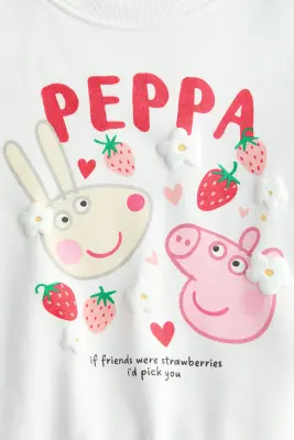 Sweat imprimé - Blanc/Peppa Pig