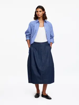 Jupe barrel en jean - Bleu foncé