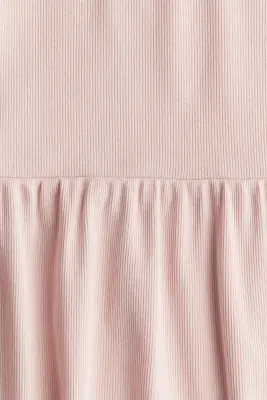 Robe en jersey côtelé - Rose clair