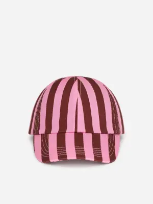 Casquette en coton lavé - Rouge/Rose