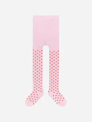 Collants en coton mélangé - Rose/Rouge