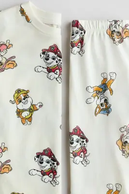 Pyjama imprimé en coton - Crème/La Pat' Patrouille