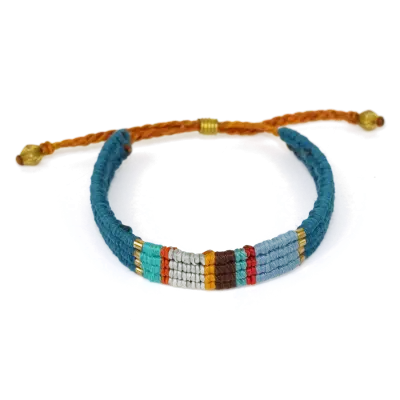 Bracelet en coton ciré