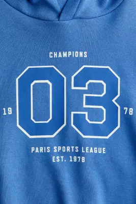 Hoodie imprimé - Bleu/03