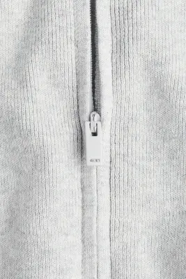Gilet zippé - Gris clair chiné