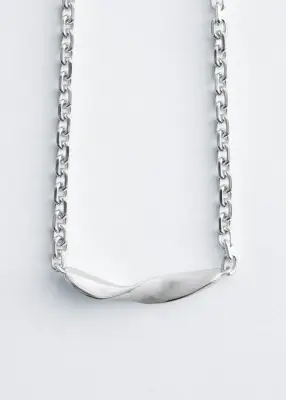 Collier chaîne avec détail torsadé - Argenté