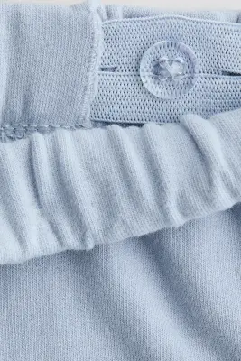 Ensemble 2 pièces en molleton de coton - Bleu ancien clair