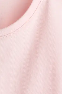 Top péplum en coton - Rose clair