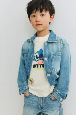 T-shirt oversize imprimé - Blanc/Lilo et Stitch