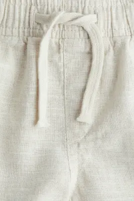 Short en lin mélangé - Beige clair