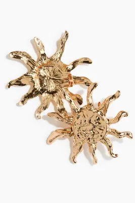 Boucles d'oreilles en forme de soleil - Doré