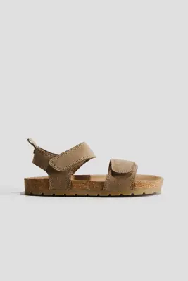 Sandales avec bride de cheville - Taupe