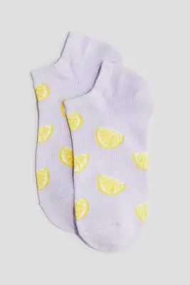 Lot de 7 paires de chaussettes invisibles - Rose clair/fraises