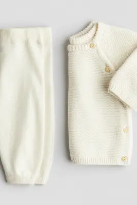 Ensemble 2 pièces en coton - Crème