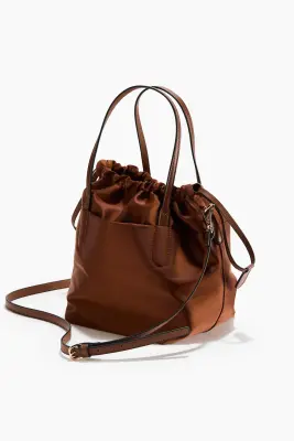 Sac seau crossbody - Marron