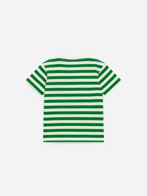 T-shirt col rond - Vert/Blanc