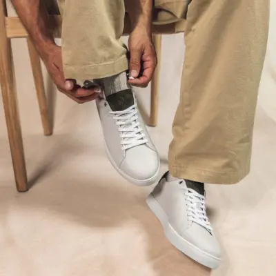 Baskets Abélia Crème Kaki