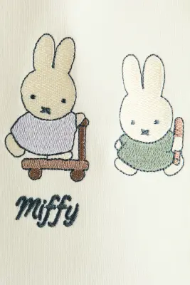 Robe imprimée avec jupe en tulle - Beige clair/Miffy