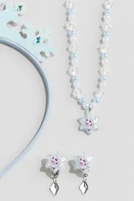 Parure de bijoux 3 pièces - Bleu clair/La Reine des neiges