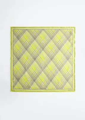 Foulard en soie imprimée - Jaune
