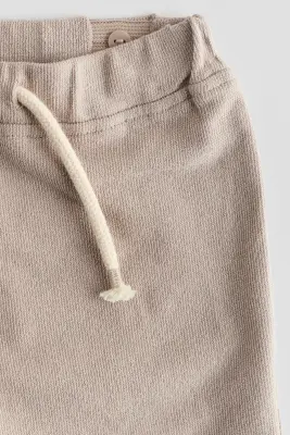 Pantalon en jersey texturé - Beige clair