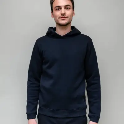 Sweat homme à capuche Henri bleu marine